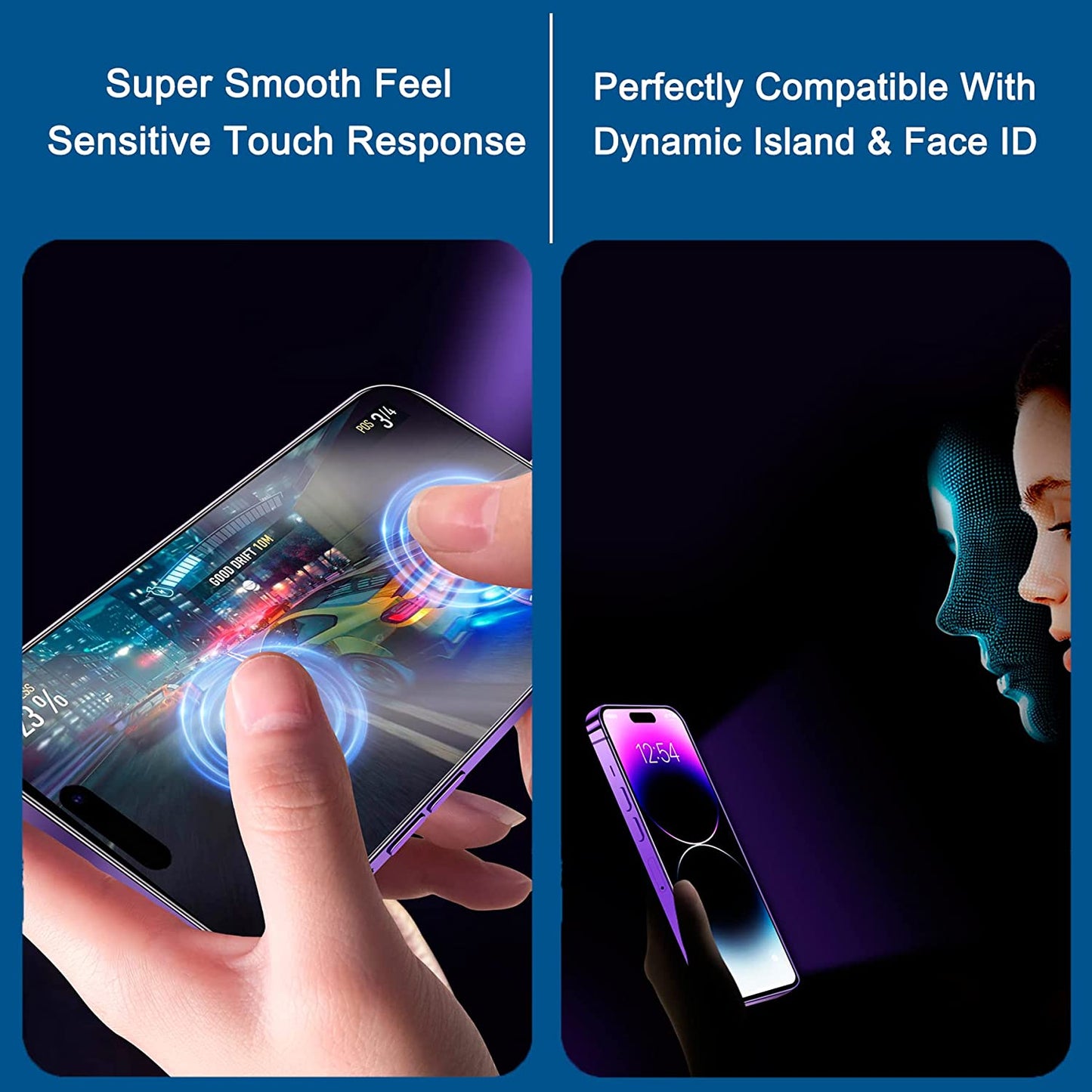 2pcs Apple anti-peeping peeking tempered film, suitable for all iPhone series 14 Pro Max Plus 13 12 11 XS XR Mini