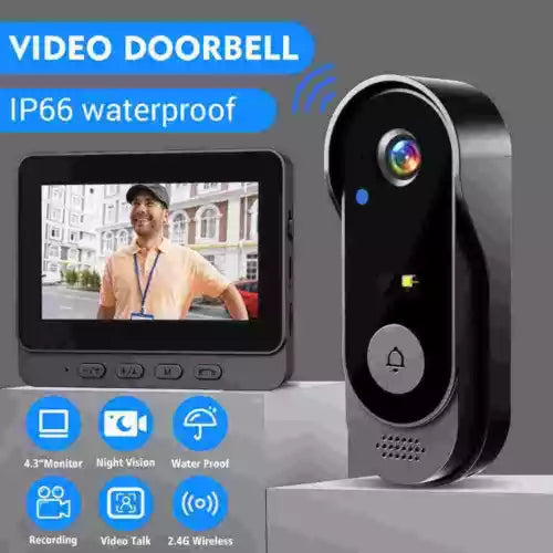 Wireless Security Smart Doorbell Intercom Two-Way Video Camera Bell Chime 1080P